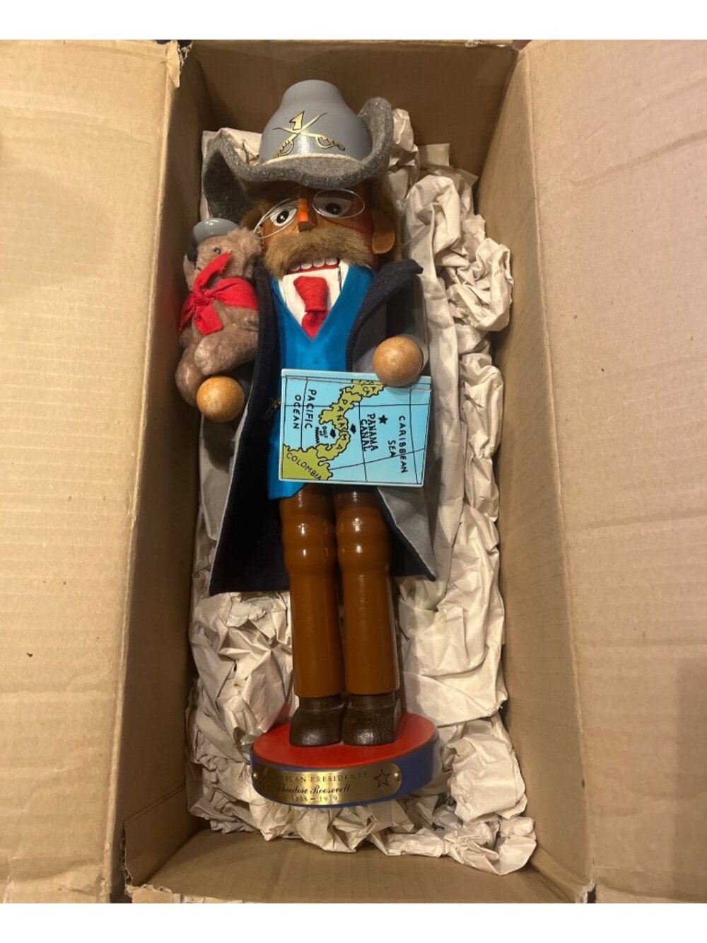 Vtg Steinbach Nutcracker Teddy Roosevelt President Series In Original Box
